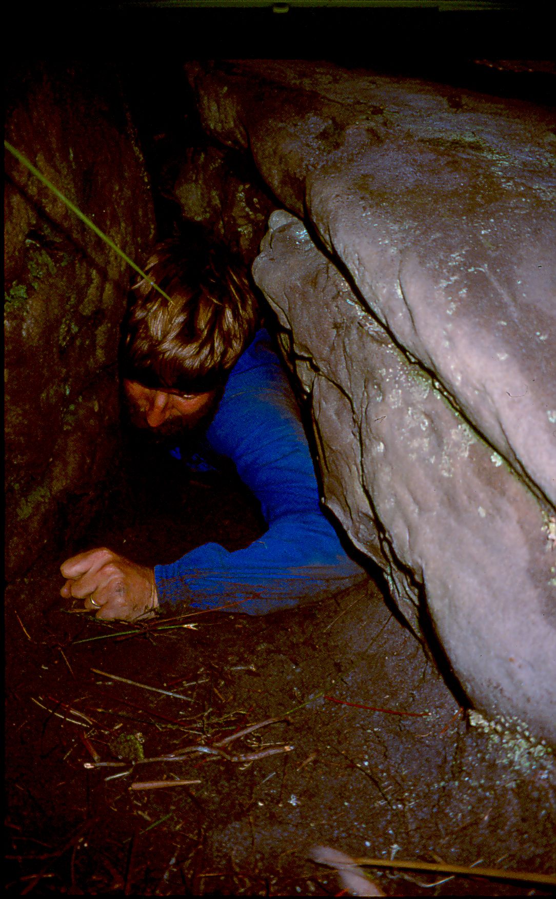 Anthony Hitchcock at April Grotto entrance